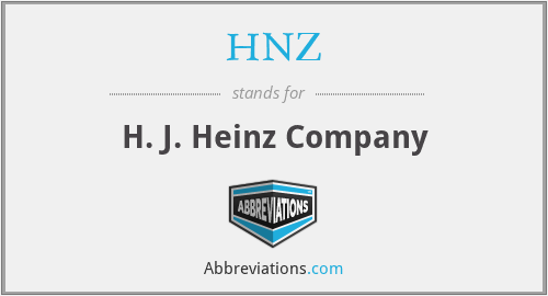 What is the abbreviation for h. j. heinz company?